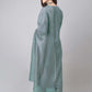 Janasya Regular Chinnon Ice Blue Embroidered V-Neck Kurta,Bottom & Dupatta | Swadesiicart