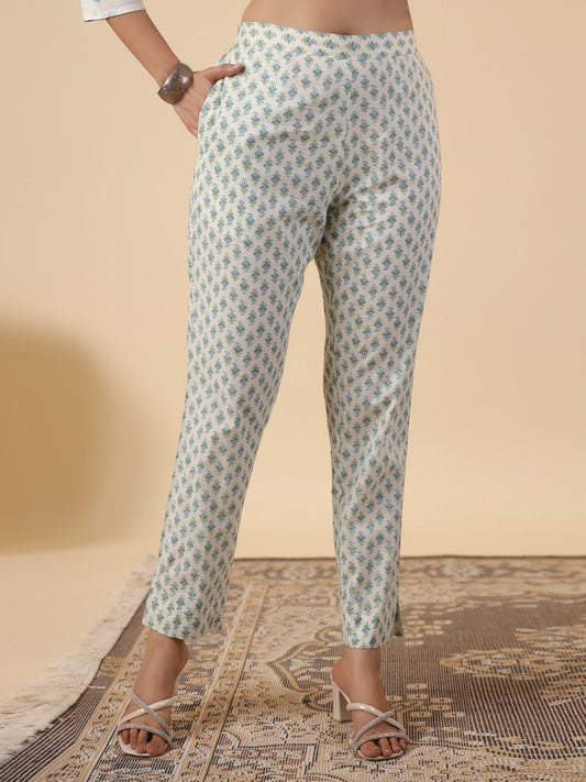 Janasya Bright Cotton Floral Straight Kurta Set | Swadesiicart