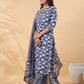 Janasya Blue Cambric Floral Set | Swadesiicart