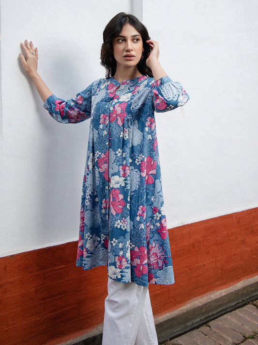 Janasya From Style Master Cotton Floral A-Line Tunic | Swadesiicart