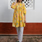 Janasya Light Cotton Tropical Gathered Tunic | Swadesiicart