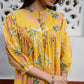 Janasya Light Cotton Tropical Gathered Tunic | Swadesiicart