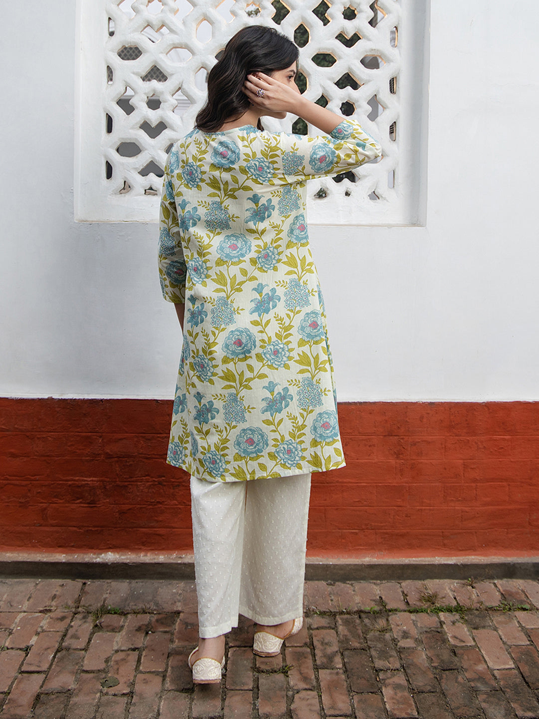 Janasya From Style Master Cotton Floral Regular Tunic | Swadesiicart