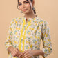 Janasya Light Cotton Floral A-Line Tunic | Swadesiicart