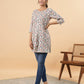 Janasya Off White Cambric Gemometric Tunic | Swadesiicart
