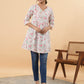 Janasya Light Floral A-Line Tunic | Swadesiicart