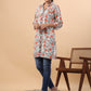 Janasya Cream Cambric Floral Tunic | Swadesiicart