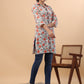 Janasya Cream Cambric Floral Tunic | Swadesiicart