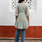 Janasya From Style Master Georgette Floral Gathered Tunic | Swadesiicart