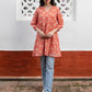 Janasya From Style Master Georgette Floral Regular Tunic | Swadesiicart