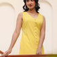 Janasya Bright Dobby Cotton Self Design Straight Kurta Set | Swadesiicart