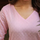 Janasya Light Dobby Cotton Self Design A-Line Top & Bottom Set | Swadesiicart