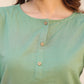 Janasya Dark Cotton Solid A-Line Top & Bottom Set | Swadesiicart