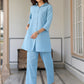 Janasya Light Cotton Solid Straight Top & Bottom Set | Swadesiicart