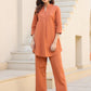 Janasya Dark Cotton Solid A-Line Top & Bottom Set | Swadesiicart