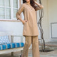 Janasya Dark Cotton Solid A-Line Top & Bottom Set | Swadesiicart