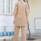Janasya Dark Cotton Solid A-Line Top & Bottom Set | Swadesiicart