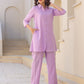 Janasya Light Cotton Solid A-Line Top & Bottom Set | Swadesiicart