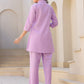 Janasya Light Cotton Solid A-Line Top & Bottom Set | Swadesiicart