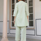 Janasya Light Cotton Solid A-Line Top & Bottom Set | Swadesiicart