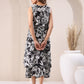 Janasya Dark Rayon Floral A-Line Top & Bottom Set | Swadesiicart