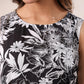 Janasya Dark Rayon Floral A-Line Top & Bottom Set | Swadesiicart