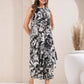 Janasya Dark Rayon Floral A-Line Top & Bottom Set | Swadesiicart