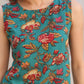 Janasya Dark Rayon Floral A-Line Top & Bottom Set | Swadesiicart