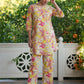 Janasya Bright Cotton Floral Straight Top & Bottom Set | Swadesiicart