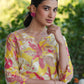 Janasya Bright Cotton Floral Straight Top & Bottom Set | Swadesiicart