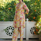 Janasya Bright Cotton Floral Straight Top & Bottom Set | Swadesiicart