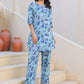Janasya Bright Cotton Floral Straight Top & Bottom Set | Swadesiicart