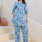 Janasya Bright Cotton Floral Straight Top & Bottom Set | Swadesiicart