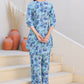 Janasya Bright Cotton Floral Straight Top & Bottom Set | Swadesiicart