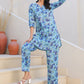 Janasya Bright Cotton Floral Straight Top & Bottom Set | Swadesiicart
