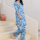 Janasya Bright Cotton Floral Straight Top & Bottom Set | Swadesiicart