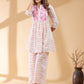Janasya Light Cotton Abstract A-Line Top & Bottom Set | Swadesiicart