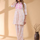 Janasya Light Cotton Abstract A-Line Top & Bottom Set | Swadesiicart