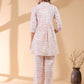 Janasya Light Cotton Abstract A-Line Top & Bottom Set | Swadesiicart