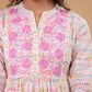 Janasya Light Cotton Abstract A-Line Top & Bottom Set | Swadesiicart