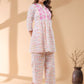 Janasya Light Cotton Abstract A-Line Top & Bottom Set | Swadesiicart
