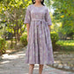 Janasya Light Cotton Floral Tiered Dress | Swadesiicart