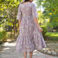 Janasya Light Cotton Floral Tiered Dress | Swadesiicart