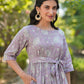 Janasya Light Cotton Floral Tiered Dress | Swadesiicart