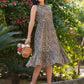 Janasya Dark Cotton Paisley A-Line Dress | Swadesiicart