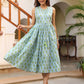 Janasya Light Cotton Paisley Tiered Dress | Swadesiicart
