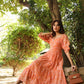 Janasya Bright Georgette Floral Tiered Dress | Swadesiicart