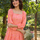 Janasya Light Georgette Floral Tiered Dress | Swadesiicart