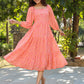 Janasya Light Georgette Floral Tiered Dress | Swadesiicart