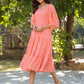 Janasya Light Georgette Floral Tiered Dress | Swadesiicart